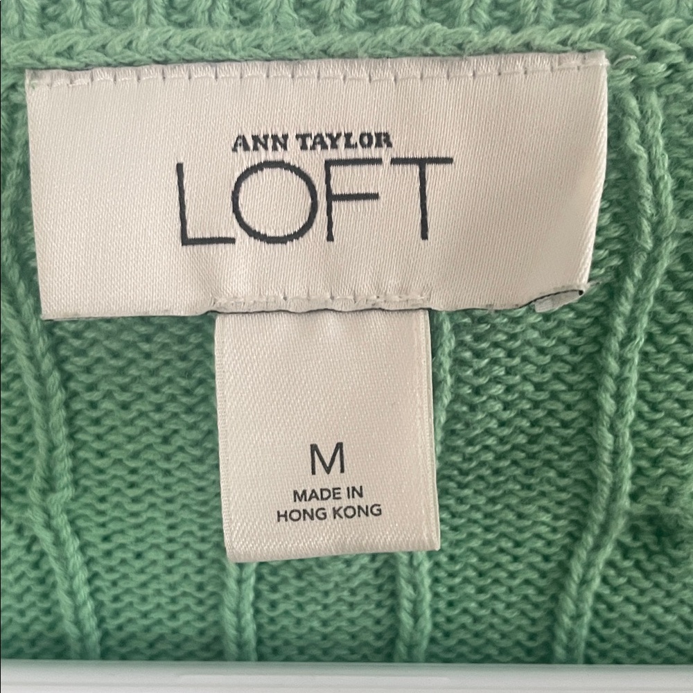 LOFT Vibrant Green Cardigan - Picture 2 of 4